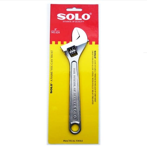 SKI - สกี จำหน่ายสินค้าหลากหลาย และคุณภาพดี | SOLO 624-6 ประแจเลื่อนชุบโครเมี่ยม 6นิ้ว Code 858 (6 ตัว/กล่อง)